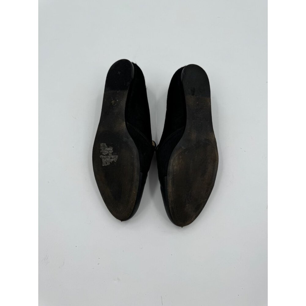 Nurture Womens Black Leather & Bovine Hair Reikel Loafers Size 8M - Picture 9 of 9